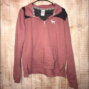 vs pink quarter zip